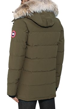 Мужская пуховик с меховой отделкой carson CANADA GOOSE хаки цвета, арт. 3805M | Фото 4 (Мужское Кросс-КТ: пуховик-короткий, Пуховик-верхняя одежда, Верхняя одежда; Рукава: Длинные; Материал внутренний: Не назначено; Длина (верхняя одежда): До середины бедра; Материал внешний: Синтетический материал; Материал сплава: Проставлено; Стили: Милитари; Материал подклада: Синтетический материал; Драгоценные камни: Проставлено; Материал утеплителя: Пух и перо; Статус проверки: Проверена категория)