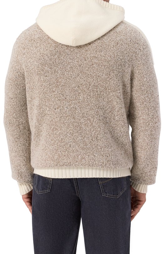 Кардиган из шерсти и кашемира Stefano Ricci K404001FCR/F25361/60 Бежевый  K404001FCR/F25361/60 Фото 4