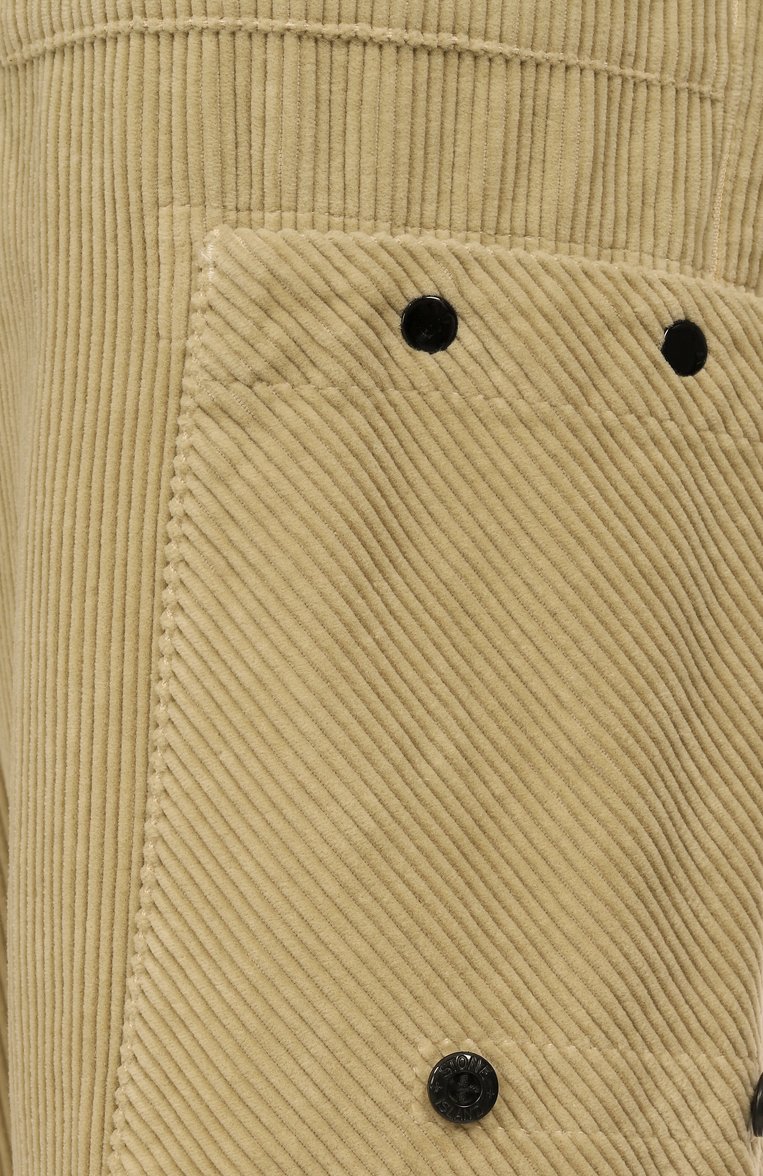 Мужские вельветовые брюки STONE ISLAND бежевого цвета, арт. 811532604 | Фото 6 (Длина (брюки, джинсы): Стандартные; Случай: Повседневный; Стили: Кэжуэл; Материал внешний: Хлопок)