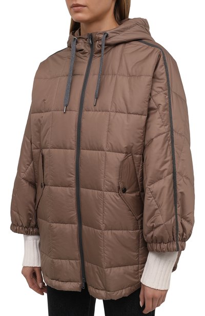 Утепленная куртка BRUNELLO CUCINELLI бежевого цвета по цене 343500 руб., арт. MH5042515, фото 3 Утепленная куртка BRUNELLO CUCINELLI, арт. MH5042515, фото 3