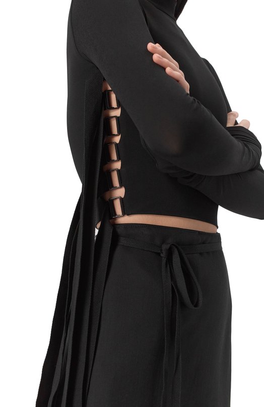 Топ из вискозы Ann Demeulemeester B0012573/FA433 Чёрный  B0012573/FA433 Фото 5