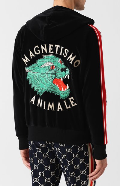 Хлопковая толстовка на молнии с капюшоном GUCCI, арт. 527964/X9V07, фото 4