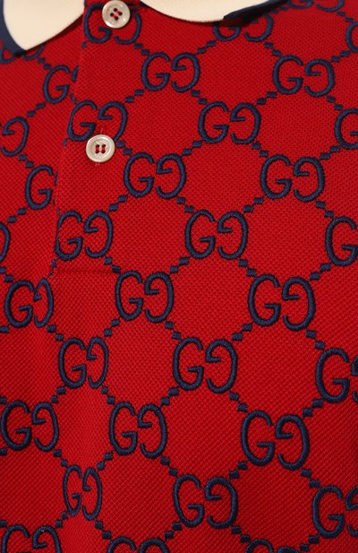 Хлопковое поло GUCCI, арт. 598956 XJB0U, фото 5