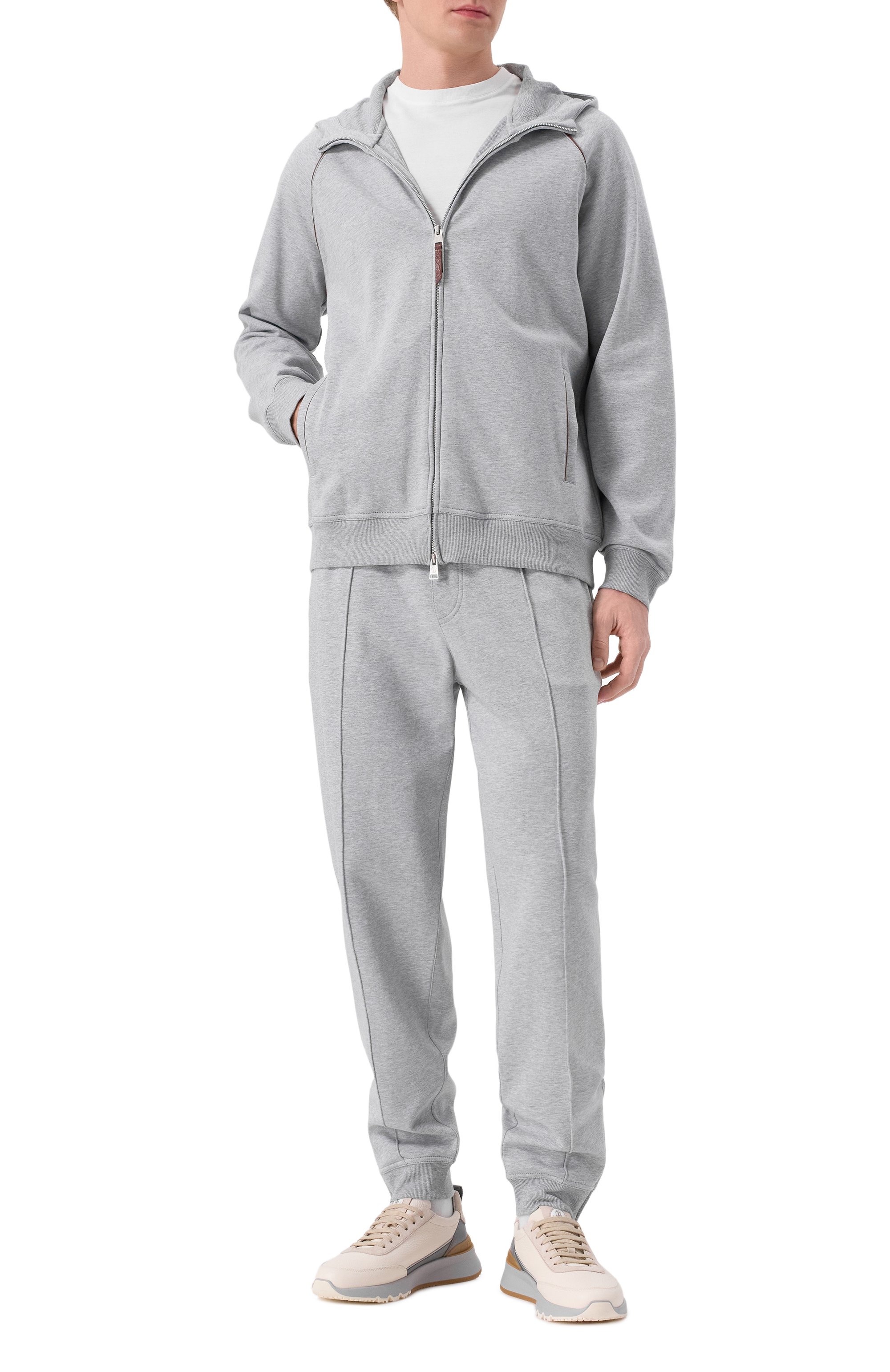 Хлопковые джоггеры BRUNELLO CUCINELLI, арт. MW8633315G, фото 2