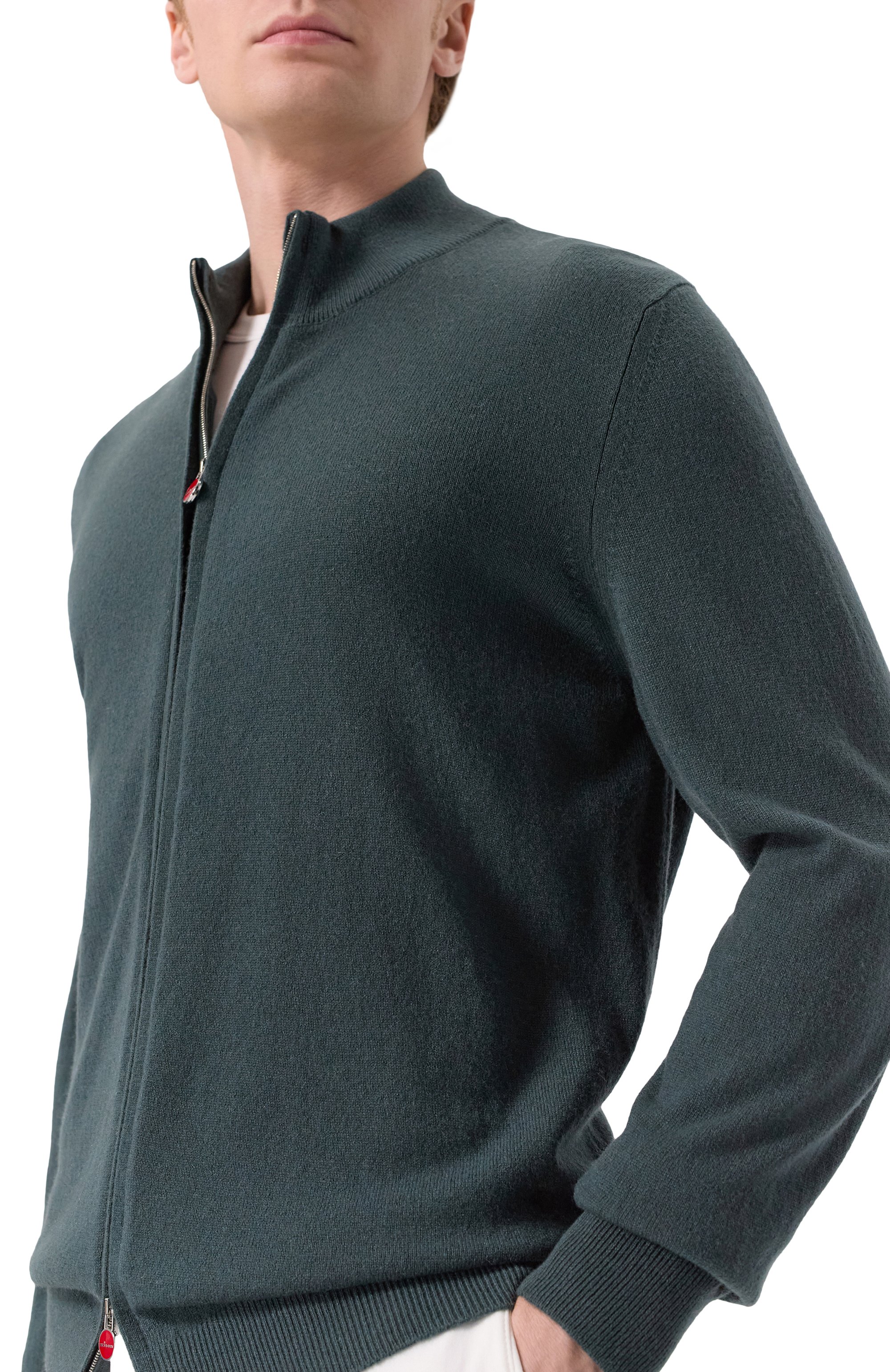 Кашемировый кардиган KITON темно-зеленого цвета по цене 270000 руб., арт. UMK1509K325, фото 5 Кашемировый кардиган KITON, арт. UMK1509K325, фото 5