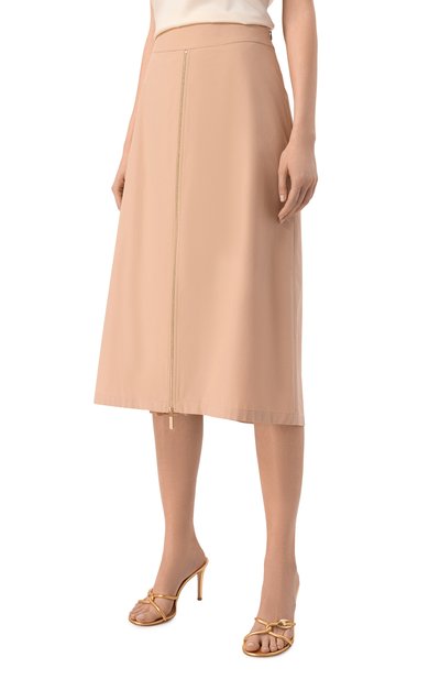 Хлопковая юбка ELIE SAAB бежевого цвета по цене 208000 руб., арт. SK259/P0023, фото 3 Хлопковая юбка ELIE SAAB, арт. SK259/P0023, фото 3