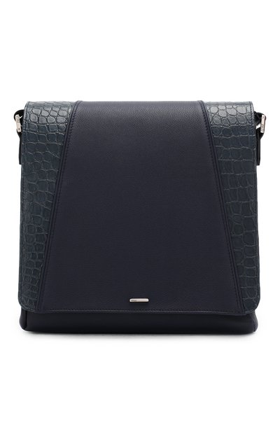 Сумка с отделкой из кожи крокодила ZILLI, арт. MJL-0BM10-A0490/0001/CP0R, фото 1