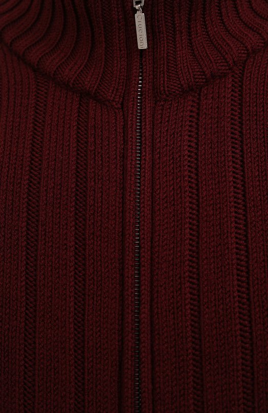 Шерстяной кардиган Cruciani Бордовый, фото 5