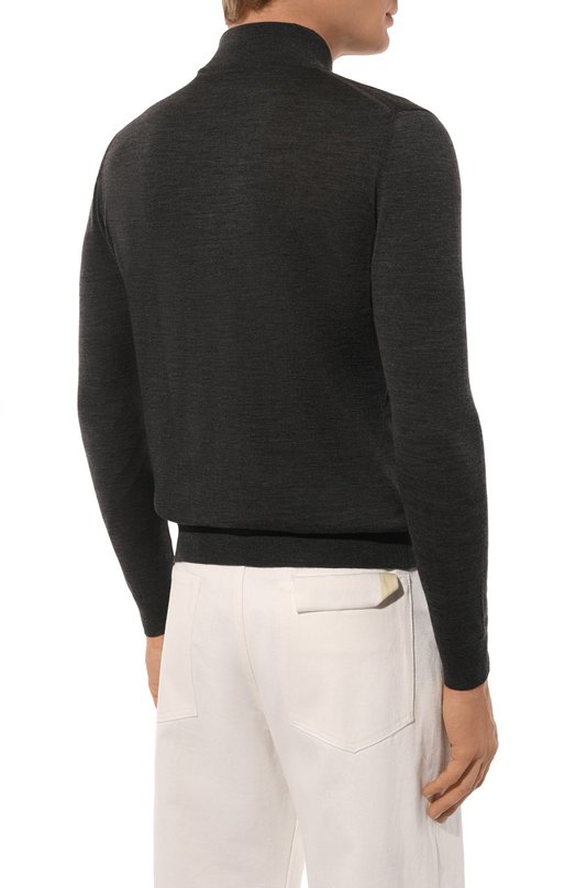 Шерстяная водолазка Kiton UMK08971002 Серый  UMK08971002 Фото 4