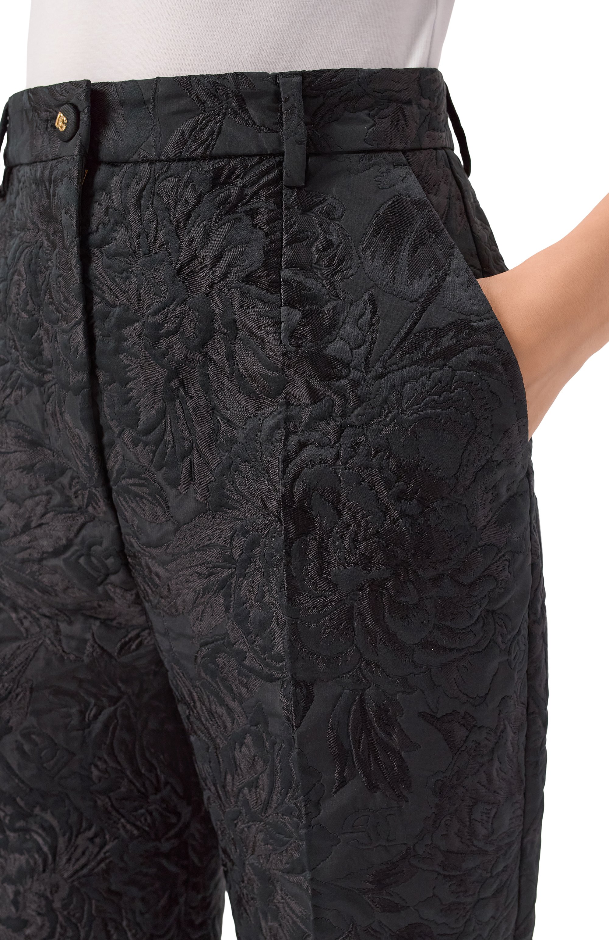 Брюки из хлопка и шелка DOLCE & GABBANA, арт. FTAM2T/HJMQ0, фото 5