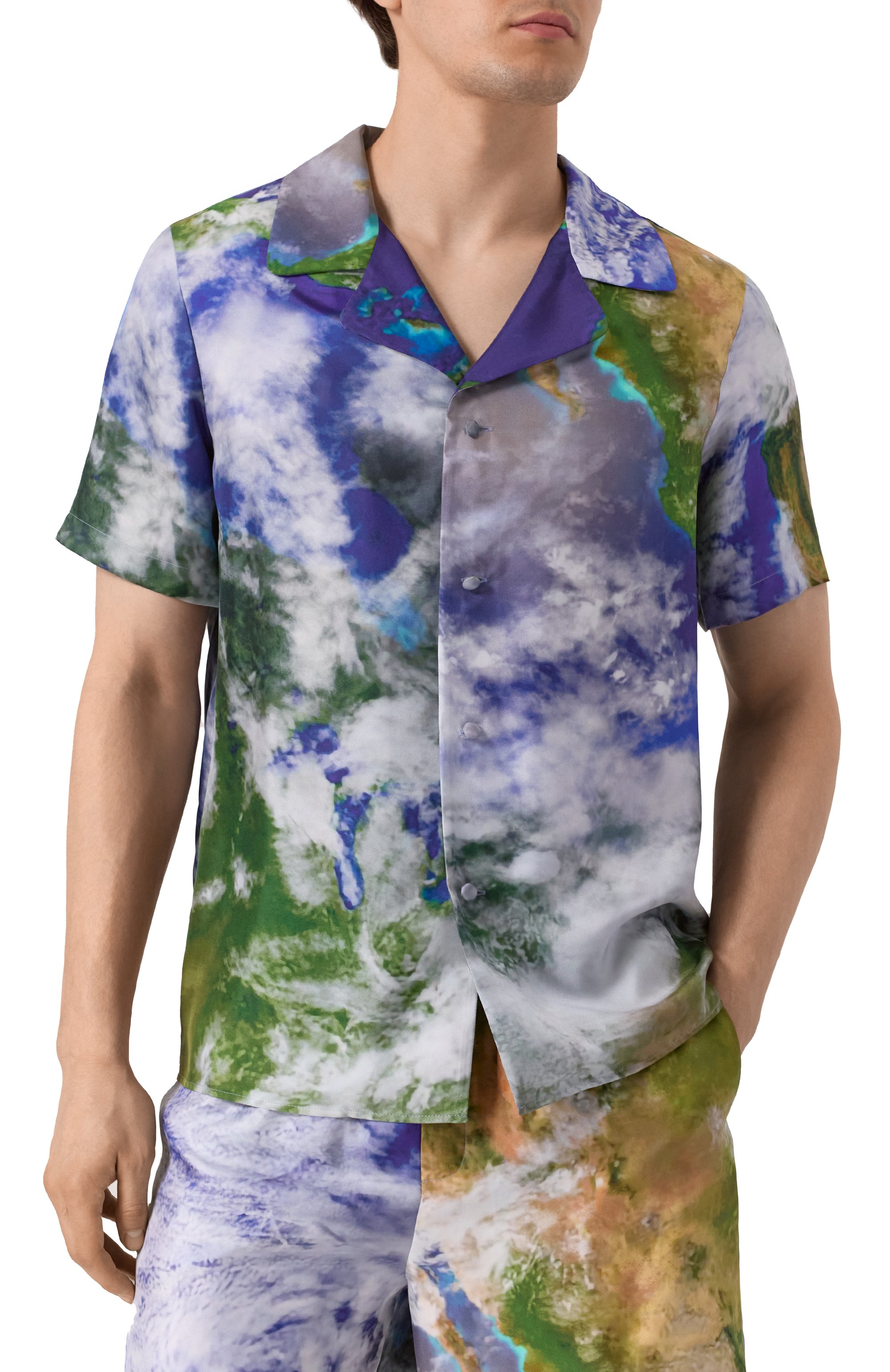 Шелковая рубашка BALMAIN, арт. EH0HN067SE89, фото 3