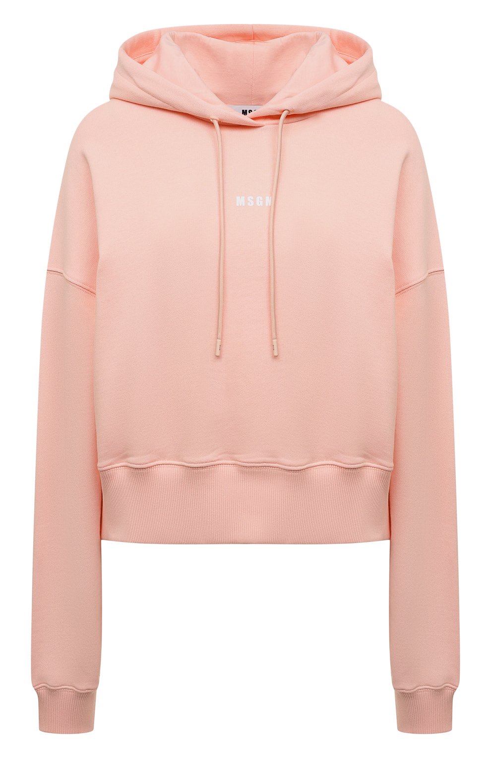Хлопковое худи MSGM светло-розового цвета по цене 26650 руб., арт. 3241MDM509 227299, фото 1 Хлопковое худи MSGM, арт. 3241MDM509 227299, фото 1
