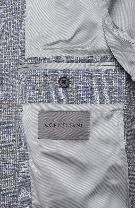 Пиджак из шелка и шерсти Corneliani 25X002-2516215 Синий  25X002-2516215 Фото 9