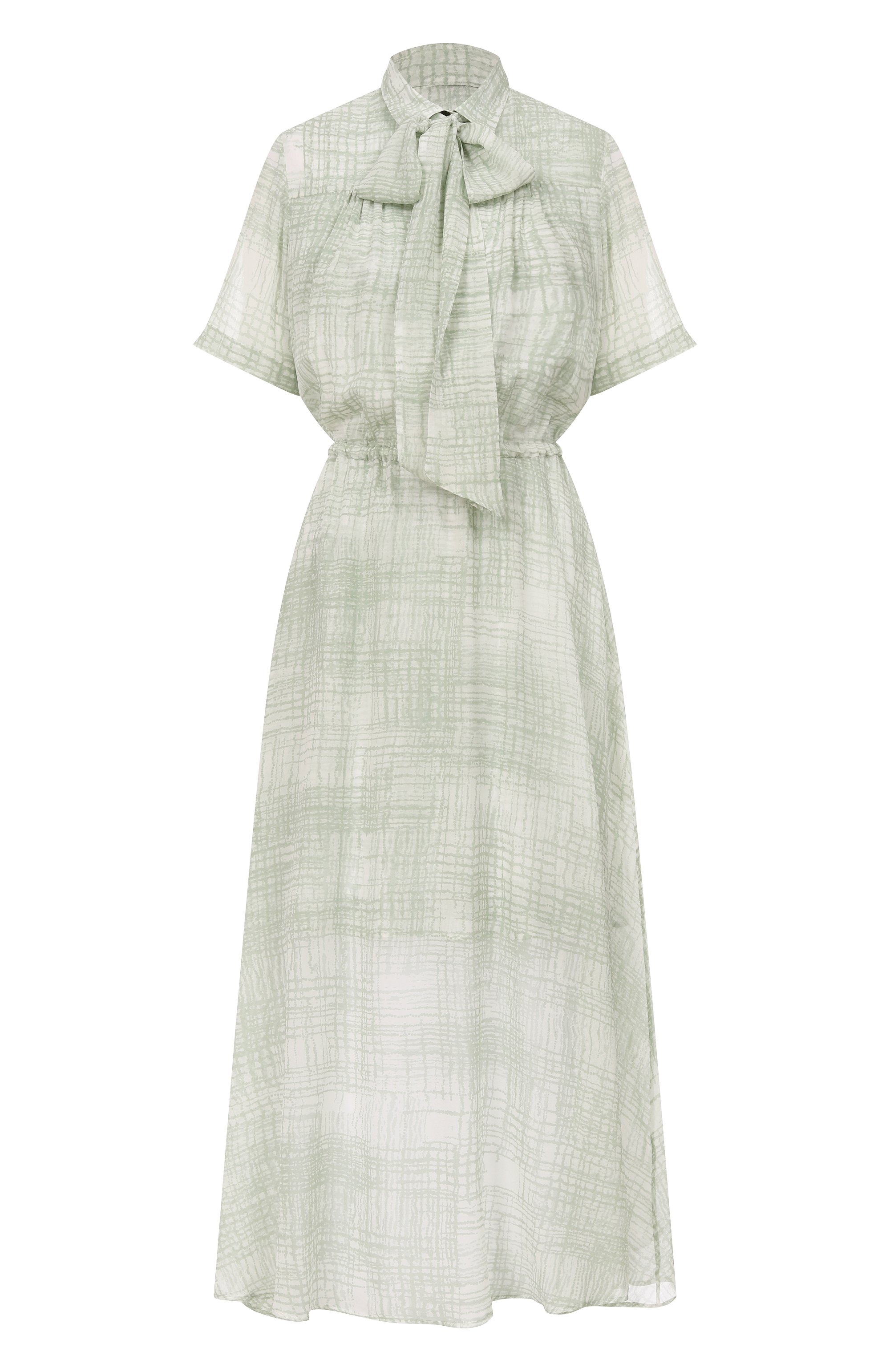 Шелковое платье KITON зеленого цвета по цене 381000 руб., арт. D61343K0870G05, фото 1 Шелковое платье KITON, арт. D61343K0870G05, фото 1