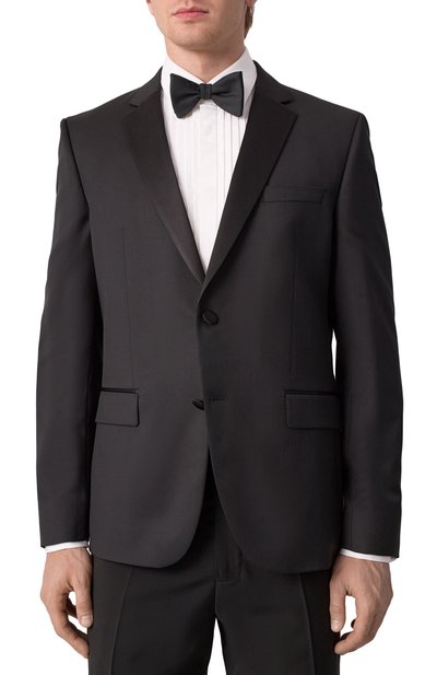 Шерстяной смокинг BOSS черного цвета по цене 82950 руб., арт. 50469191, фото 3 Шерстяной смокинг BOSS, арт. 50469191, фото 3