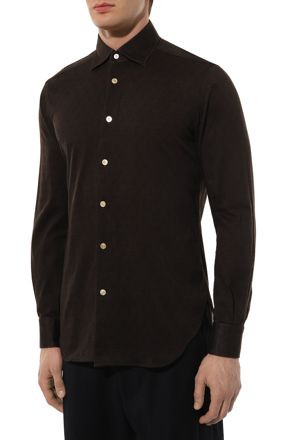 Хлопковая рубашка KITON, арт. UCIH06491, фото 3