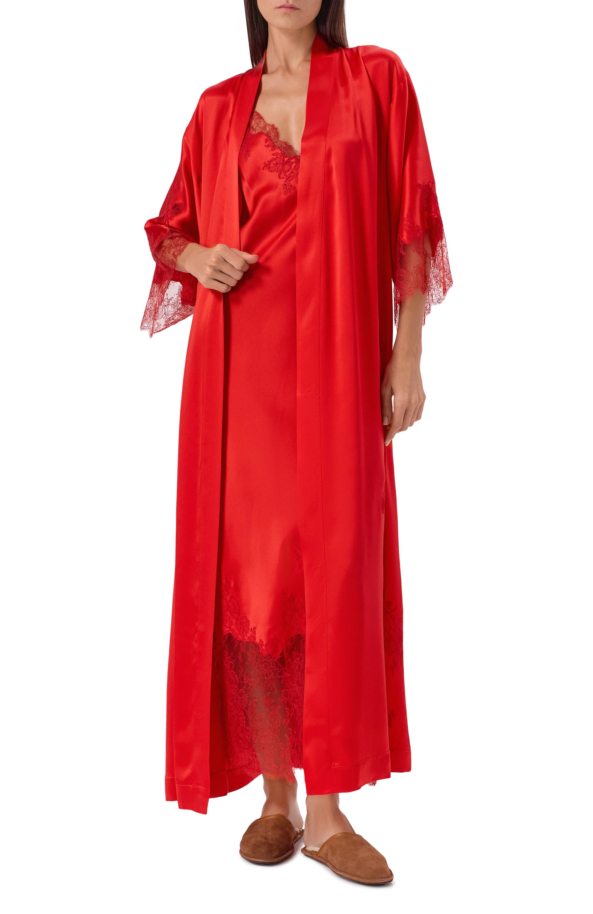 Шелковый халат CARINE GILSON, арт. EL0168DS, фото 2