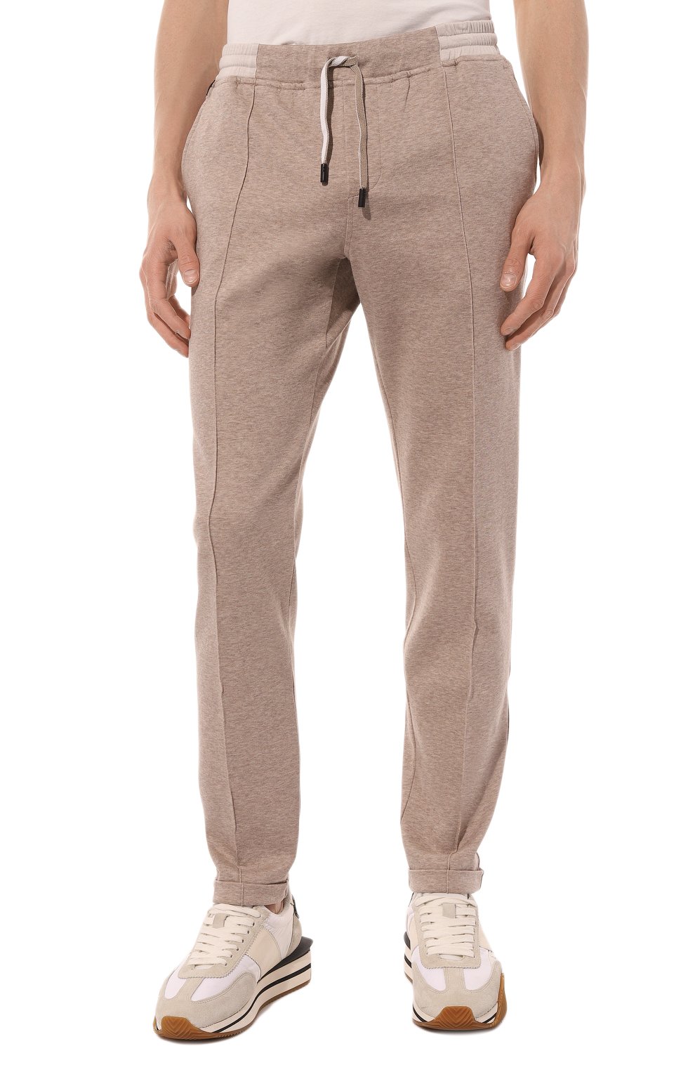 Хлопковый спортивный костюм CAPOBIANCO бежевого цвета по цене 110000 руб., арт. 14MT03.TS00, фото 4 Хлопковый спортивный костюм CAPOBIANCO, арт. 14MT03.TS00, фото 4