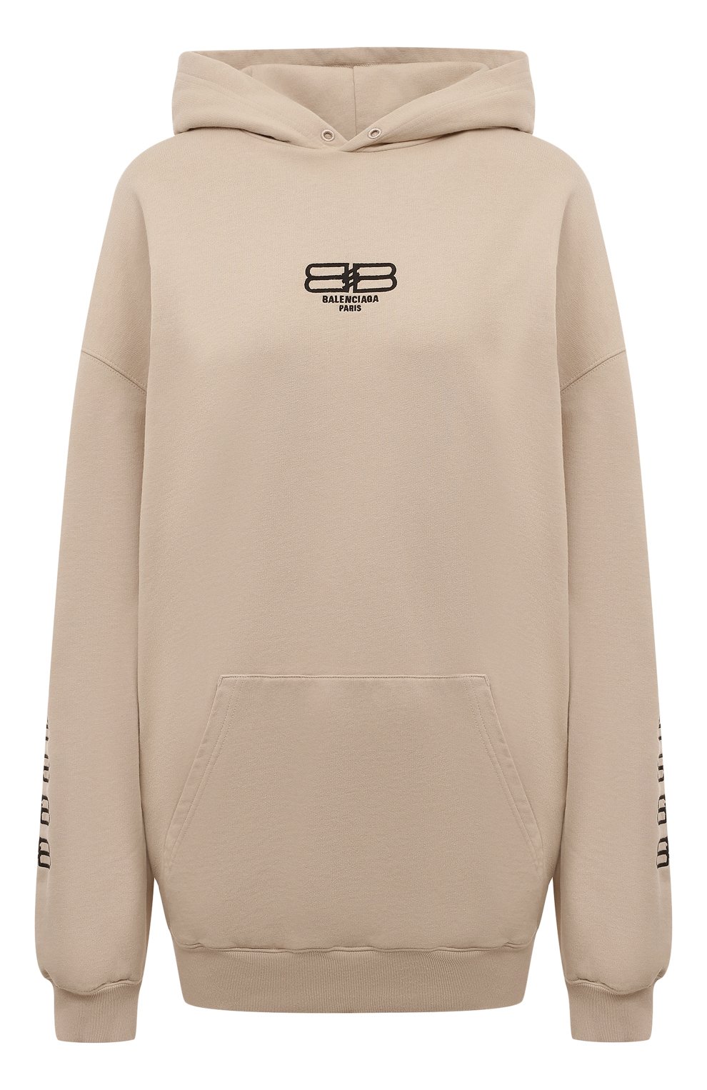 Хлопковое худи BALENCIAGA бежевого цвета по цене 169500 руб., арт. 578135/TMVG6, фото 1 Хлопковое худи BALENCIAGA, арт. 578135/TMVG6, фото 1