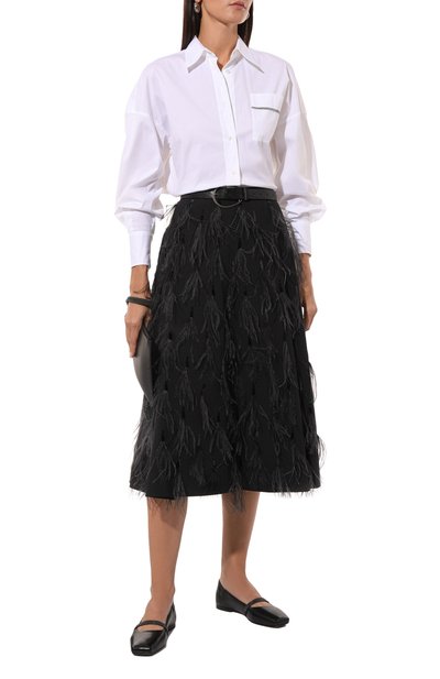 Шерстяная юбка BRUNELLO CUCINELLI темно-серого цвета по цене 963500 руб., арт. M0W07G3700, фото 2 Шерстяная юбка BRUNELLO CUCINELLI, арт. M0W07G3700, фото 2