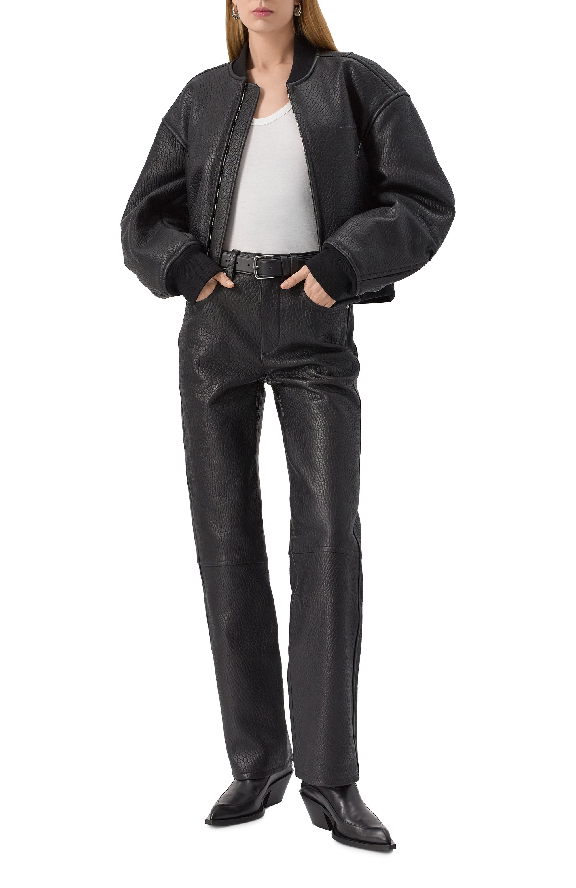 Кожаный бомбер ALEXANDER WANG, арт. 1WC1252627, фото 2