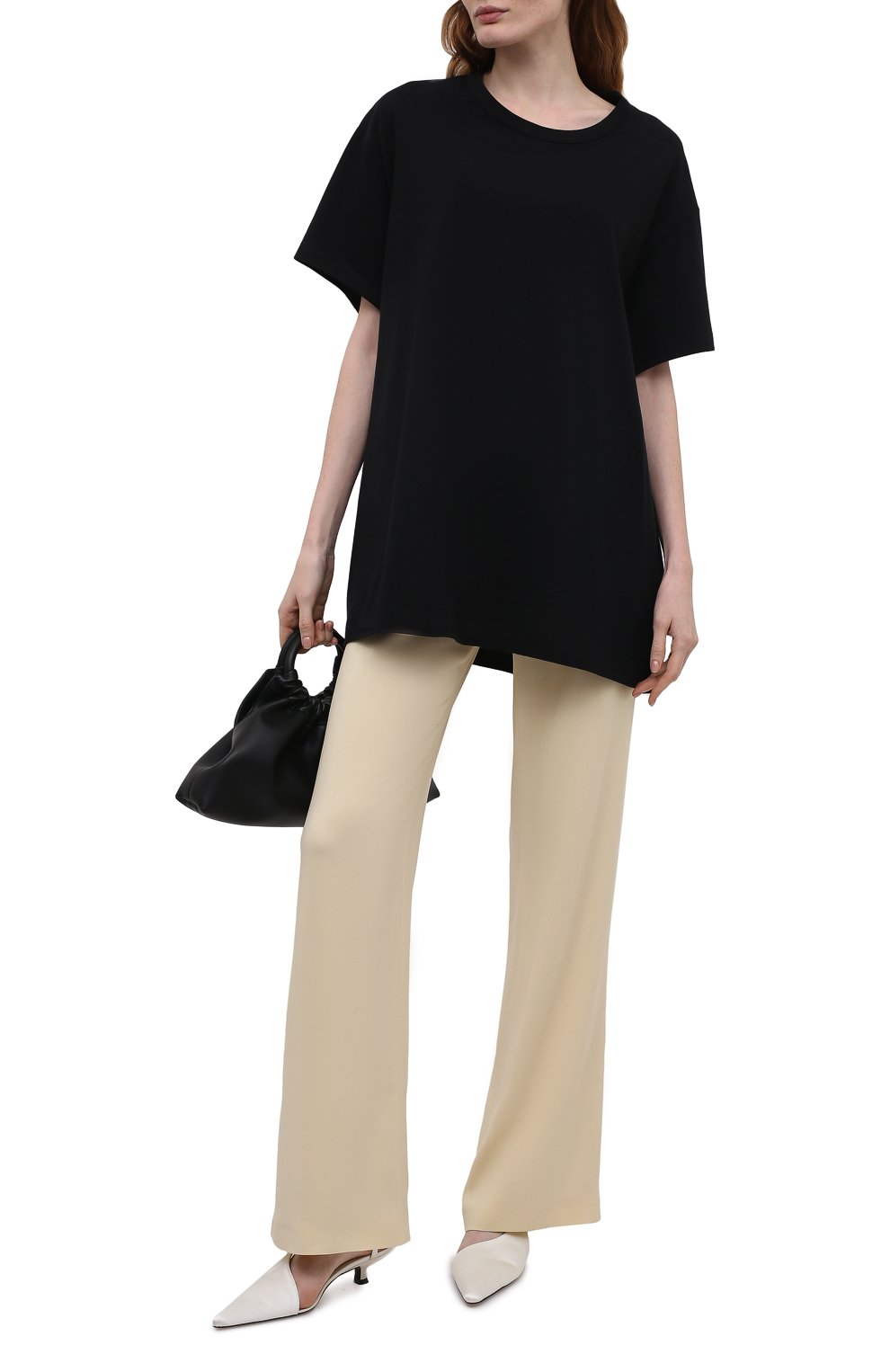 Хлопковая футболка YOHJI YAMAMOTO черного цвета по цене 17350 руб., арт. FD-T06-072, фото 2 Хлопковая футболка YOHJI YAMAMOTO, арт. FD-T06-072, фото 2
