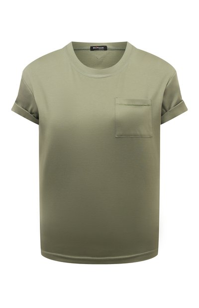Женская хлопковая футболка KITON, арт. D55426H08051