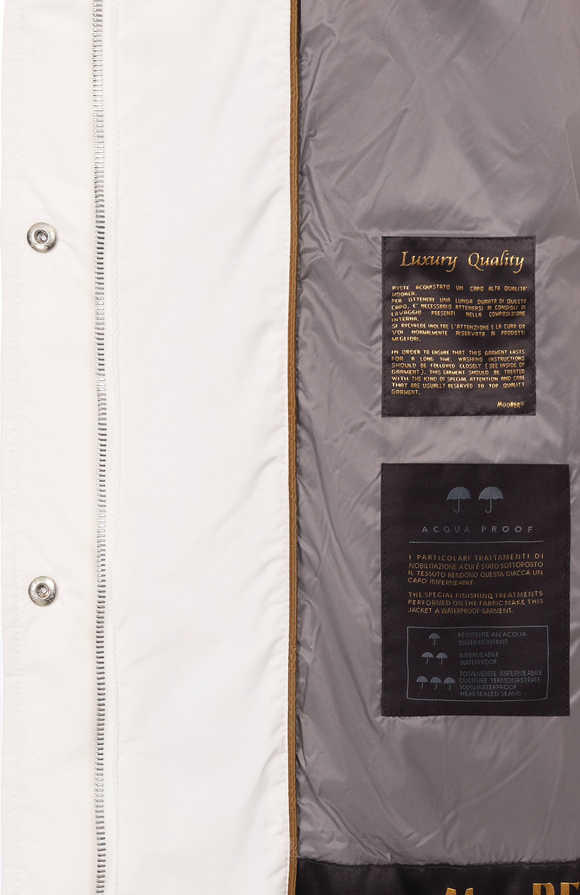 Пуховик MOORER белого цвета по цене 369500 руб., арт. BREUIL/FUR-STP, фото 7 Пуховик MOORER, арт. BREUIL/FUR-STP, фото 7
