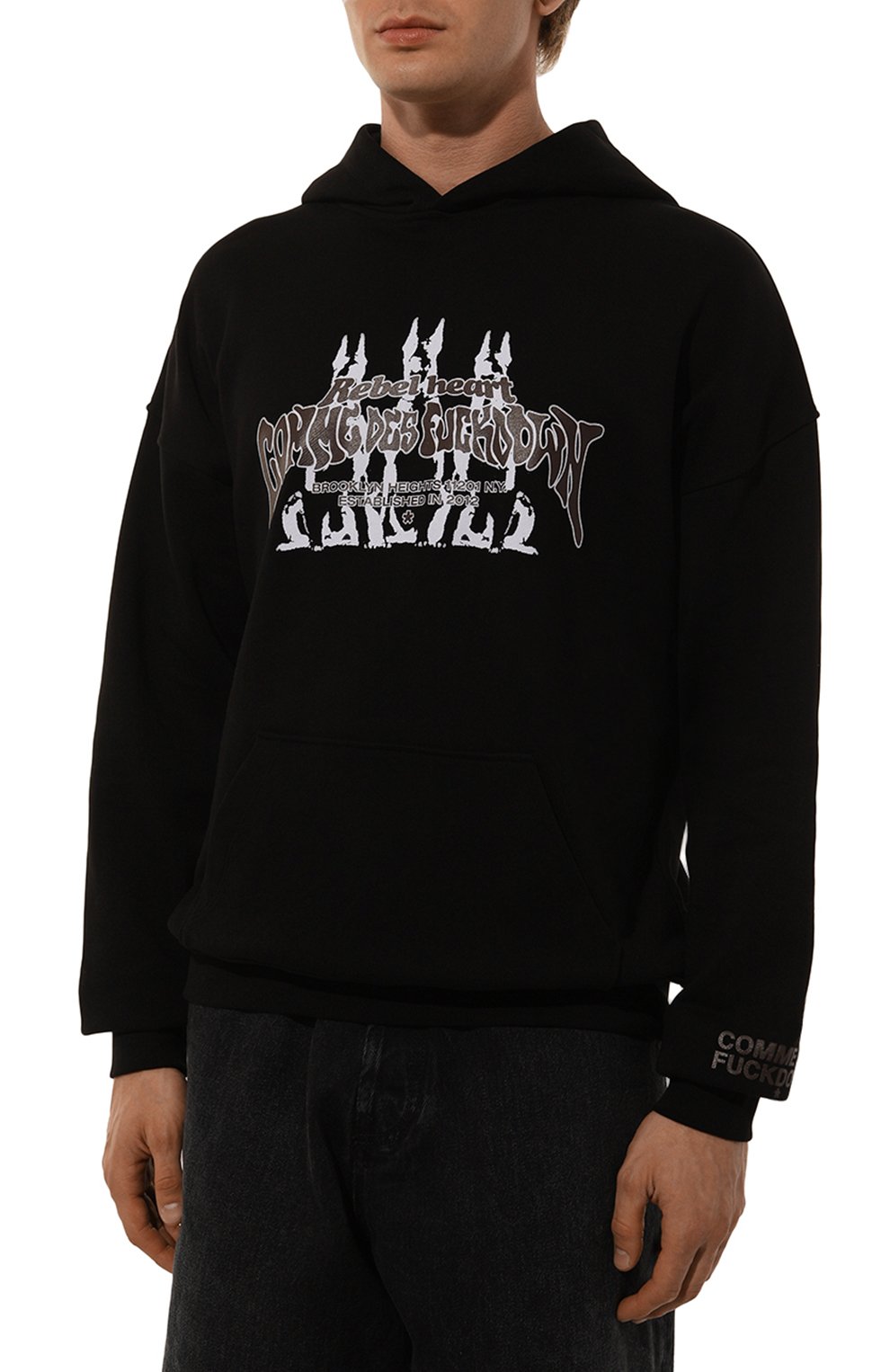 Хлопковое худи COMME DES FUCKDOWN, арт. CFABM01386, фото 3