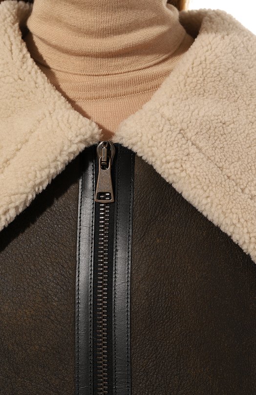 Дубленка из овчины GOEN.J Коричневый, фото 5
