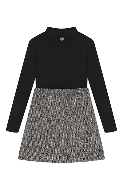 Платье из хлопка и шерсти DOLCE & GABBANA, арт. L5JDBP/G7Q5G_001