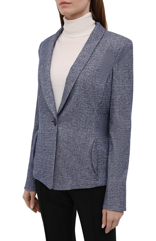 Хлопковый жакет Giorgio Armani 3KAG72/AJFCZ Синий  3KAG72/AJFCZ Фото 3
