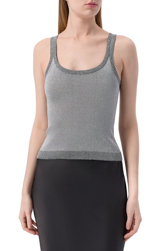 Топ из вискозы Missoni DC26SK01/BK01H3 Серебряный  DC26SK01/BK01H3 Фото 3