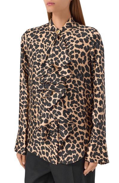 Шелковая блузка BALMAIN, арт. FF1HR150/SF10, фото 3