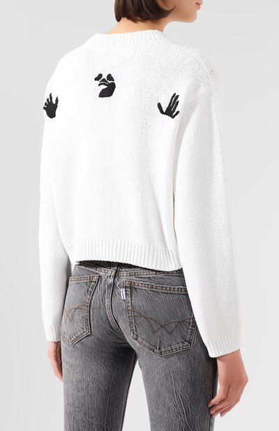 Хлопковый пуловер OFF-WHITE, арт. 0WHE021S20KNI0020110, фото 4