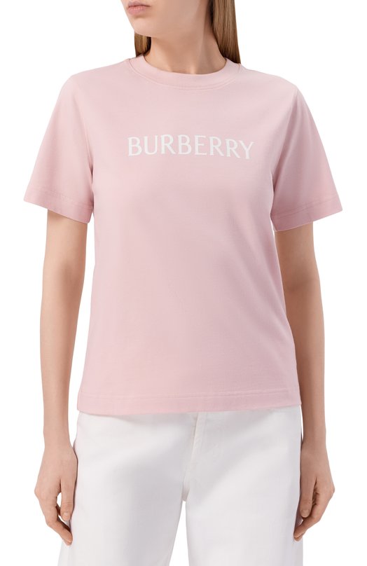 Хлопковая футболка Burberry 8118976 Розовый  8118976 Фото 3