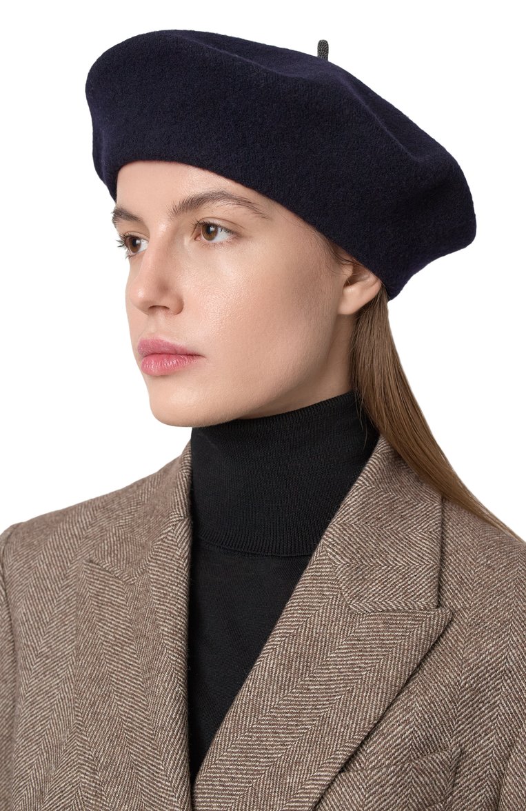 Шерстяной берет BRUNELLO CUCINELLI, арт. MCAP90136, фото 2