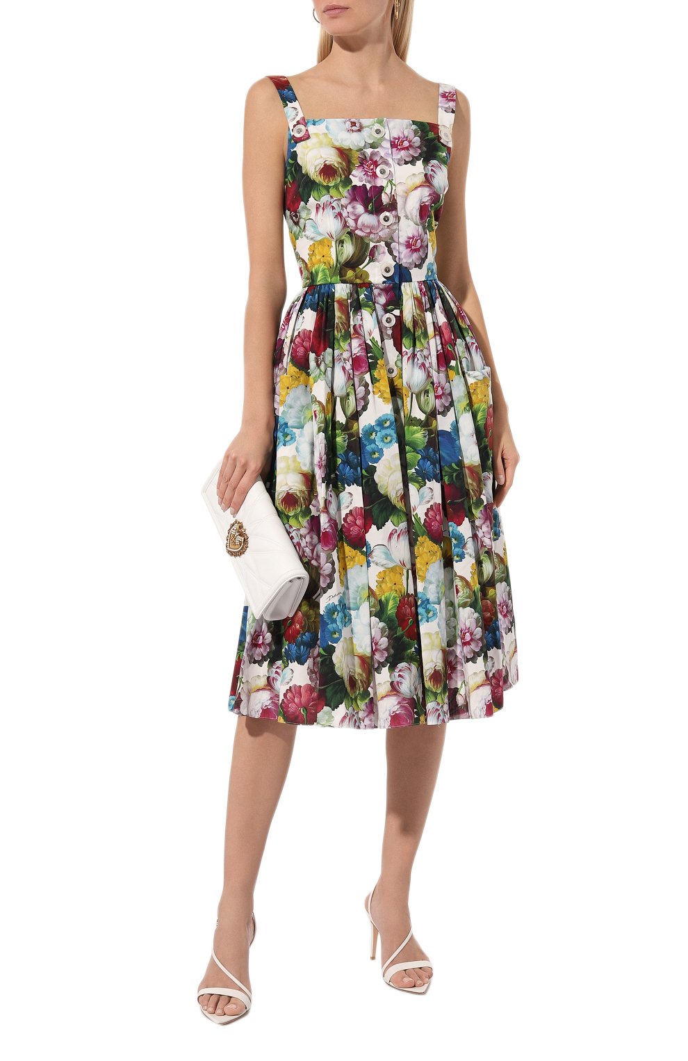Хлопковое платье DOLCE & GABBANA разноцветного цвета по цене 225000 руб., арт. F6ZT0T/HS5Q2, фото 2 Хлопковое платье DOLCE & GABBANA, арт. F6ZT0T/HS5Q2, фото 2