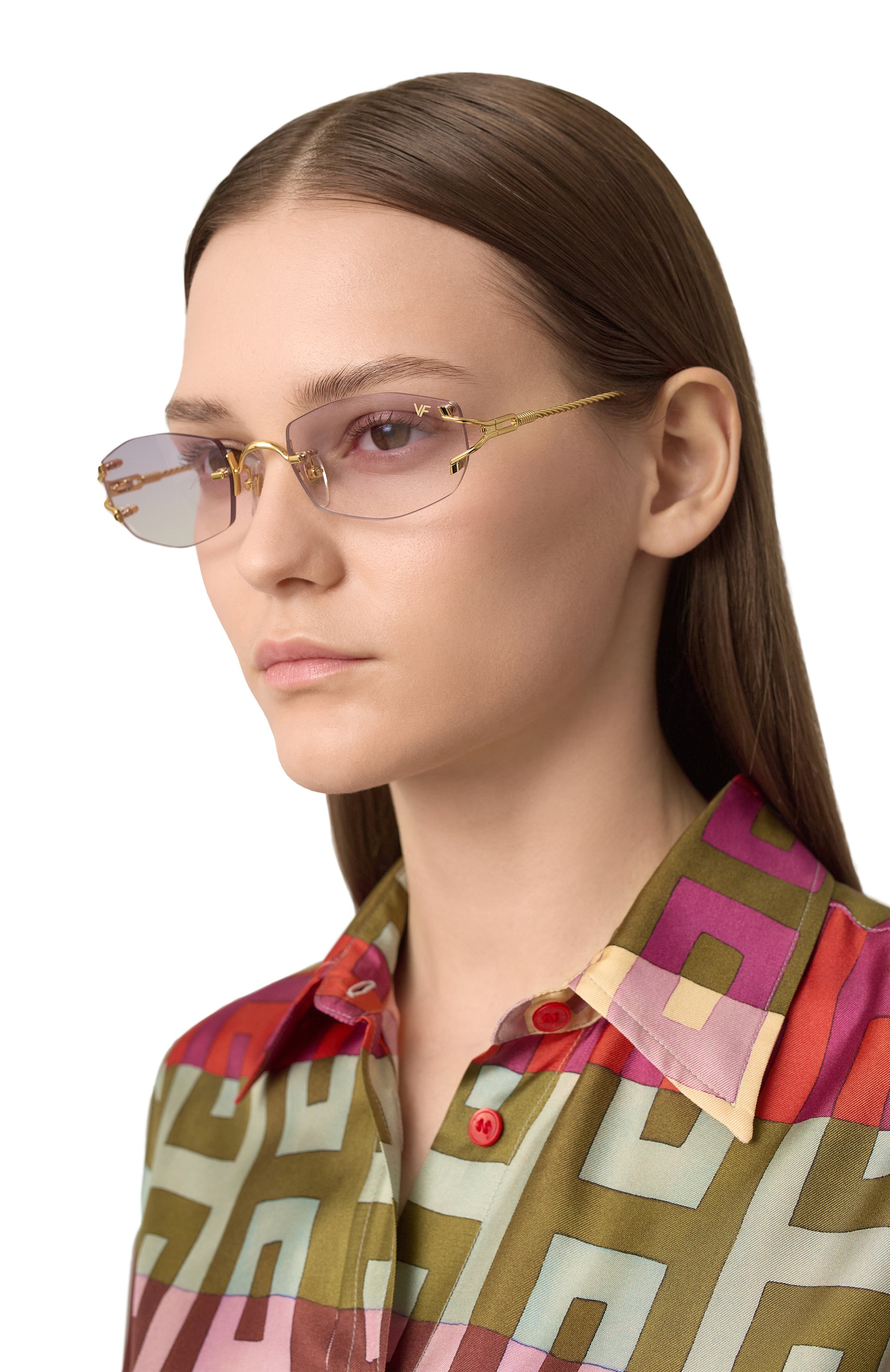 Солнцезащитные очки VINTAGE FRAMES, арт. ASPEN 24KT G0LD/LIGHT PURPLE, фото 3