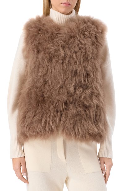 Двусторонний жилет из козы MANZONI24, арт. 25M1522R-CFENY, фото 3