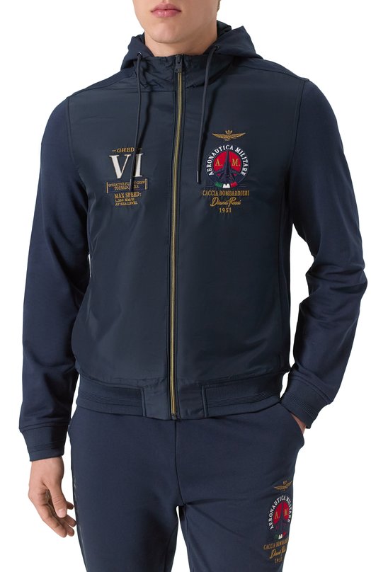 Хлопковая толстовка Aeronautica Militare 251AF500F459 Синий  251AF500F459 Фото 3