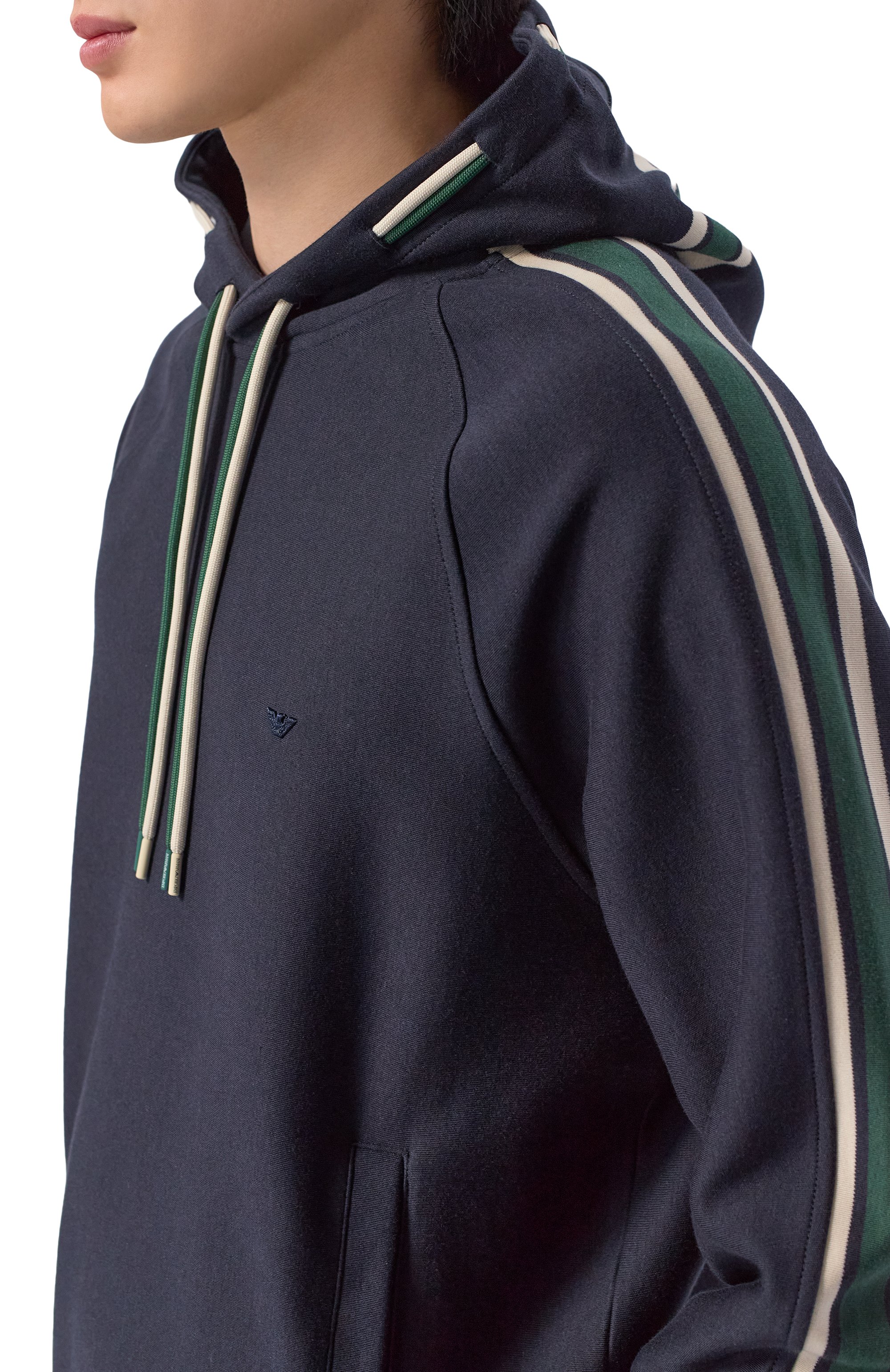 Худи из лиоцелла и хлопка EMPORIO ARMANI, арт. EM005199/AF24209, фото 5