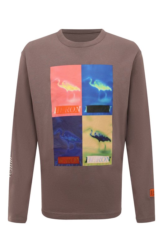 

Хлопковый лонгслив Heron Preston, Коричневый