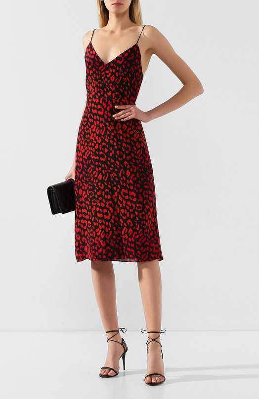 Шелковый топ Alice + Olivia Красный, фото 2