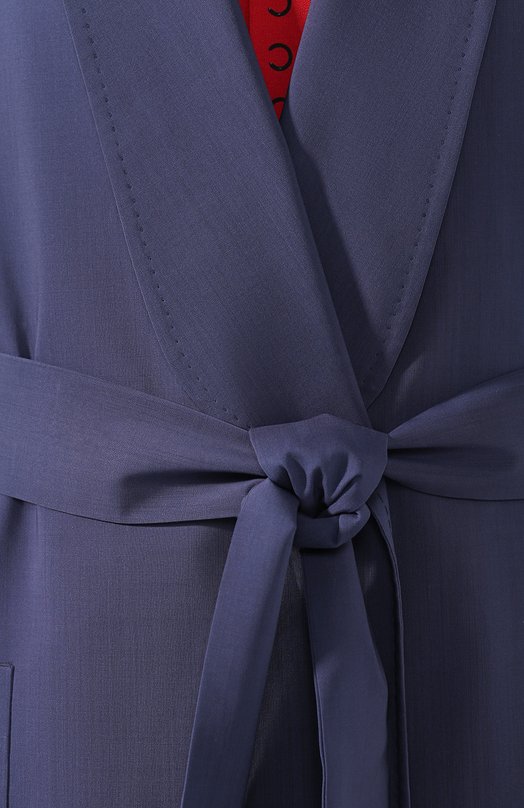 Шерстяное пальто Triple RRR Синий, фото 5