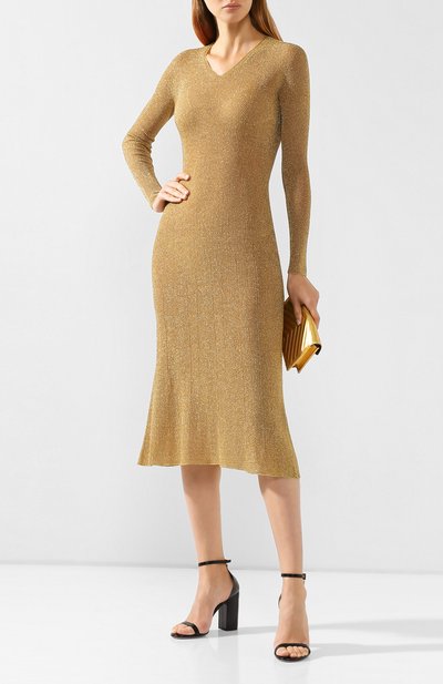 Платье LANVIN золотого цвета по цене 99500 руб., арт. RW-DR372M-MA03-H19, фото 2 Платье LANVIN, арт. RW-DR372M-MA03-H19, фото 2