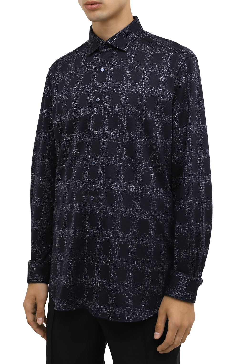 Рубашка из шерсти и шелка ZILLI SPORT, арт. MFW-66029-000/ZS0001, фото 3