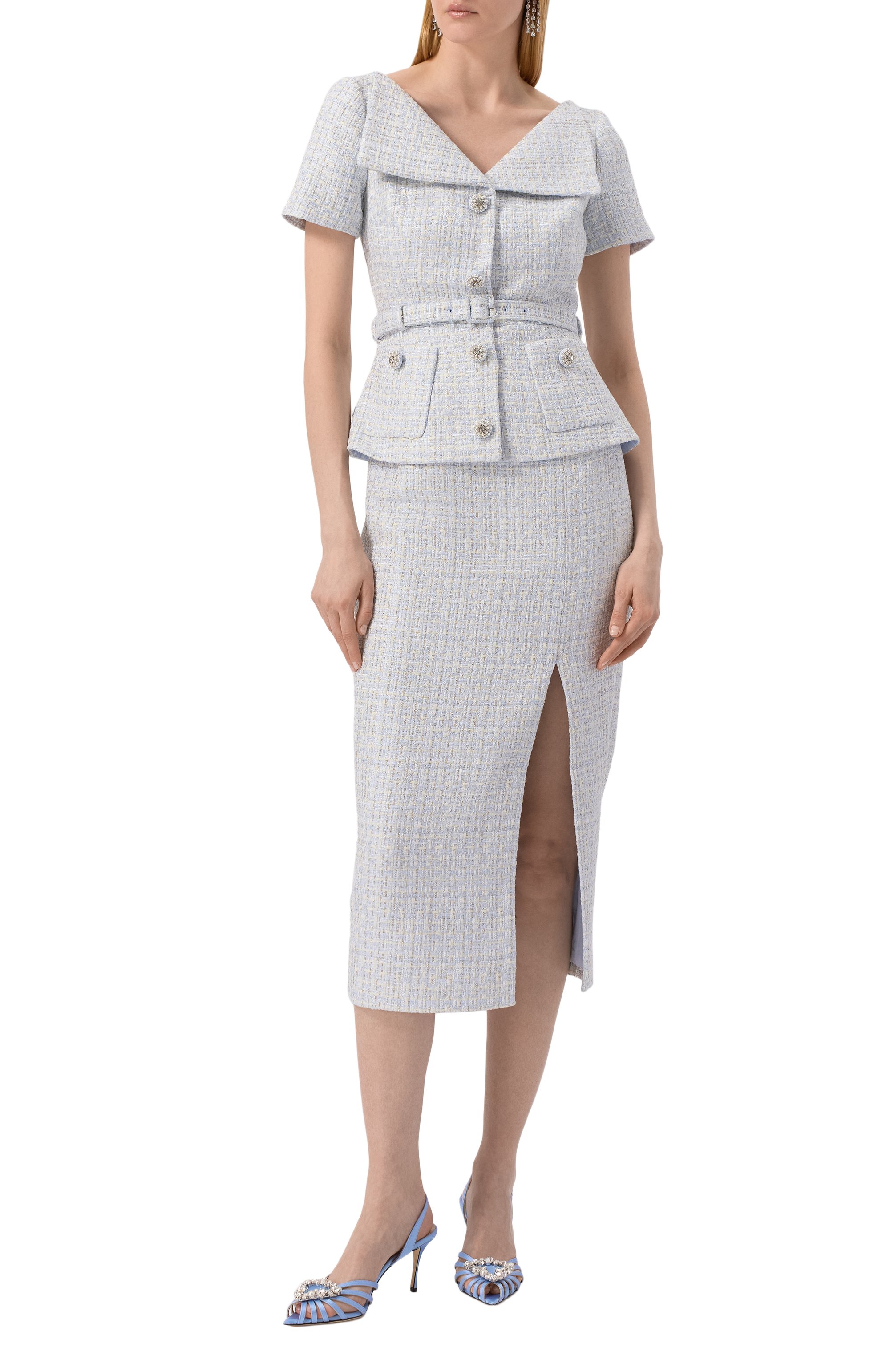 Текстильные босоножки sr godiva precious SERGIO ROSSI, арт. B13110/MTEZ02, фото 2