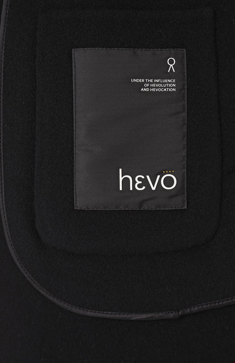 Мужской шерстяное пальто HEVO черного цвета, арт. CASSAN0 D/G700 | Фото 7 (Драгоценные камни: Проставлено; Материал сплава: Проставлено; Рукава: Длинные; Материал внешний: Шерсть; Длина (верхняя одежда): До колена; Стили: Кэжуэл; 1-2-бортные: Однобортные; Мужское Кросс-КТ: пальто-верхняя одежда)
