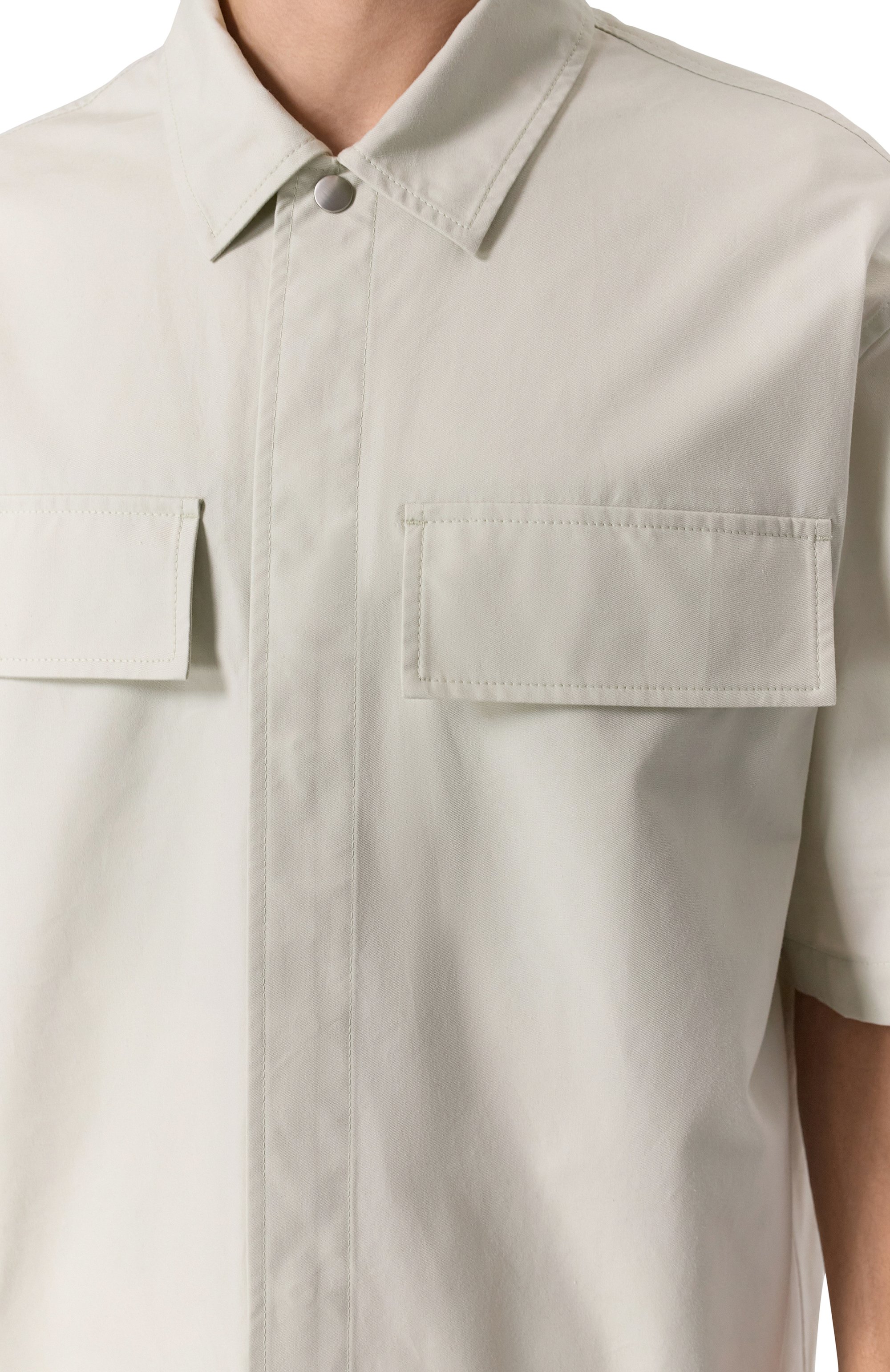 Хлопковая рубашка JIL SANDER светло-зеленого цвета по цене 135500 руб., арт. J47DL0163-J45296, фото 5 Хлопковая рубашка JIL SANDER, арт. J47DL0163-J45296, фото 5